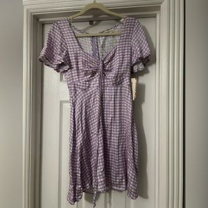 Purple and White Dress